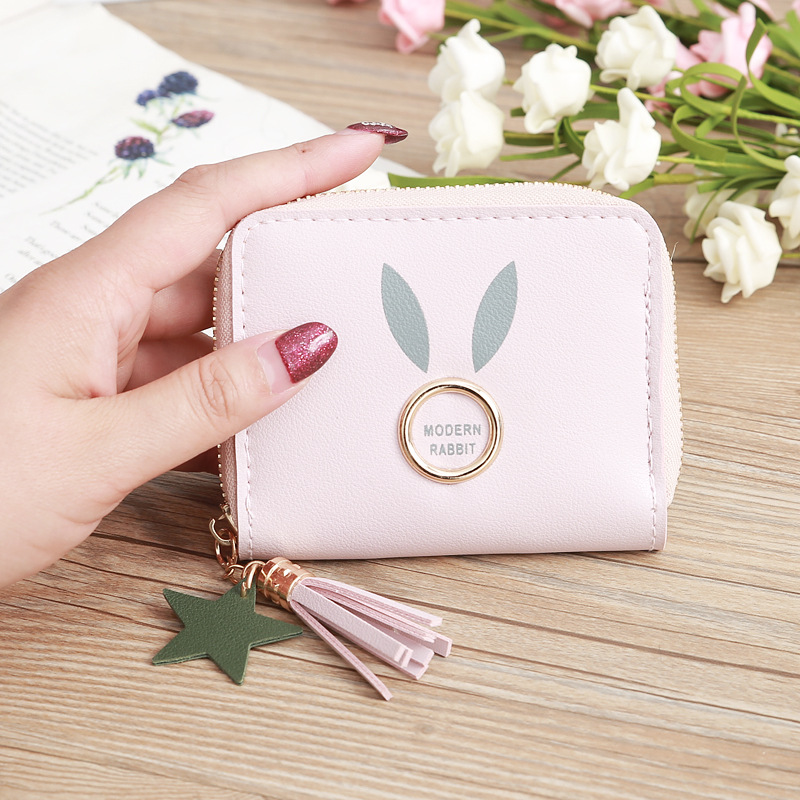 Korean Rabbit Ears Printing Zipper Short Wallet Wholesale display picture 24