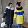 Padded women 2019 new pattern Couples dress men and women Same item Down cotton-padded jacket Easy printing Hooded Hair collar coat