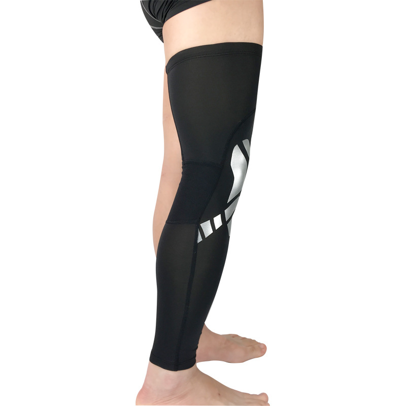 跨境批发专业运动护膝保暖压缩护大小腿套户外篮球足球护具可代发