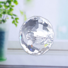 水晶球灯饰 K9水晶玻璃人造吊坠透明中孔水晶工艺品水晶台灯配件