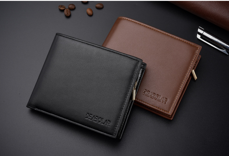 Men's Solid Color Pu Leather Open Wallets display picture 1