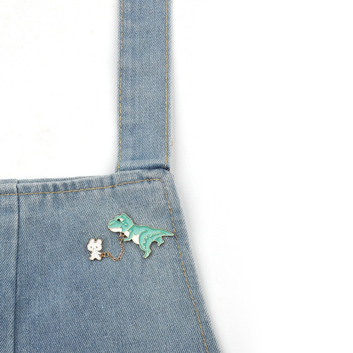 Junyi original rabbit and dinosaur brooch female corsage cute badge cartoon badge decorative pin creative personality
