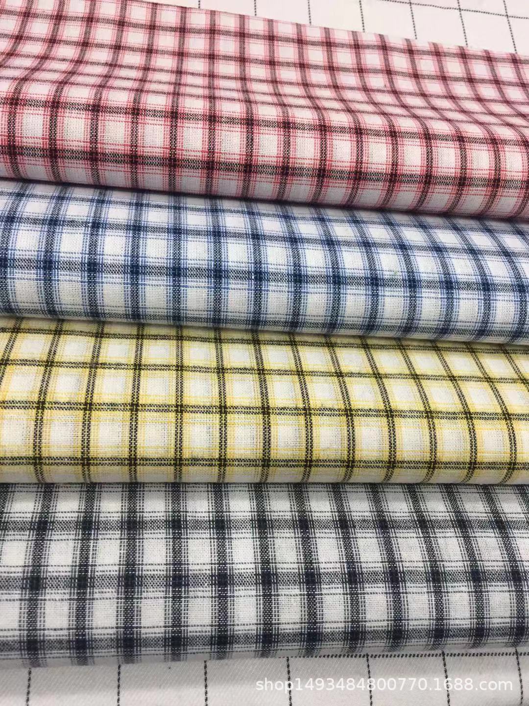 春季新款全棉色织小格子衬衫面料女装男装童装衬衫面料均可现货