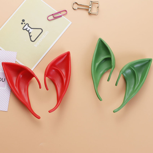 Halloween Christmas Elf Ears Party Dress Up Props Same Style Latex Elf Pointed Ears Toy Wholesale