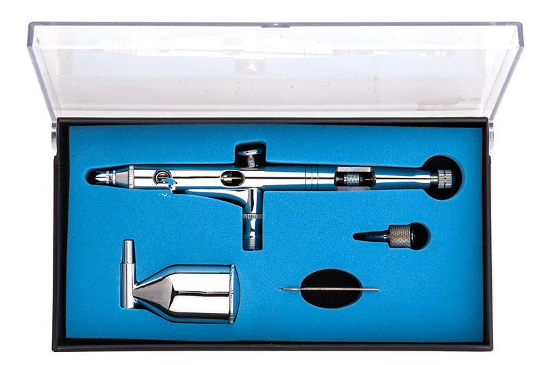 批发0.3mm口径13ML侧壶可拆卸金属杯双动喷笔 TD-181A