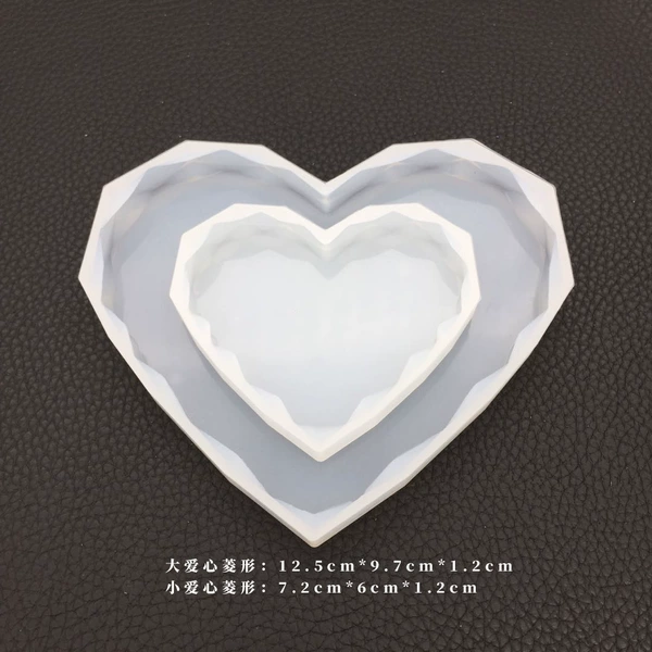 Silicone love diamond-shaped swing mold (160-1)