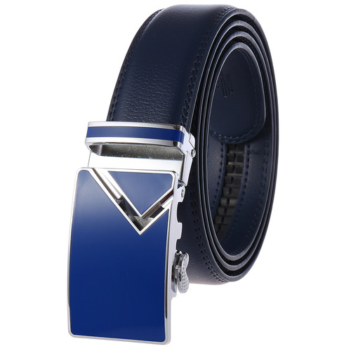 Rubber buckle men's belt LOGO automatic buckle belt fashion belt LY88362-1