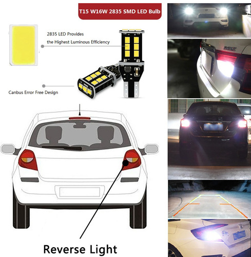 Decode car led light bulb Canbus W16W T15 2835 15SMD led turn signal reversing light