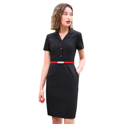 Formal Workwear Dress Summer New Fashion V-Collar Belt Fashion Suit