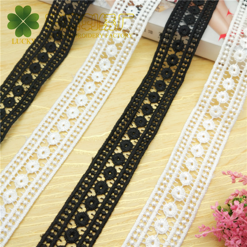 宽3cm涤纶线水溶直边圈圈刺绣花边 童装服装辅料手工DIY饰品家纺