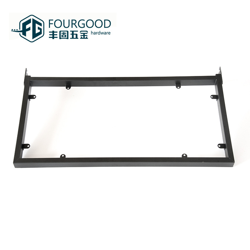 Foshan Tarjeta de suministro directo de fábrica de hierro colgando lateral trasero soldadura de tubo horizontal de soldadura de malla Bisel negro mate