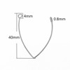 304/316 Stainless steel gold V -shaped ear hook geometric round line V -shaped ear hook jewelry DIY jewelry accessories
