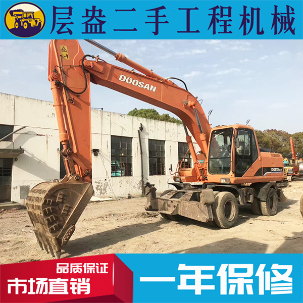 供应二手斗山210轮式挖掘机价格 优质DH210W-7挖土机出售信息