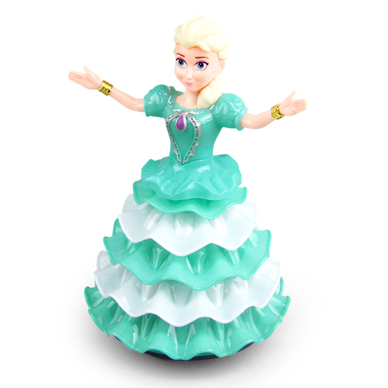 Nueva eléctrico universal cake Dancing giratoria princesa música ligera Venta caliente al por mayor niños Juguetes Educativos de la muchacha