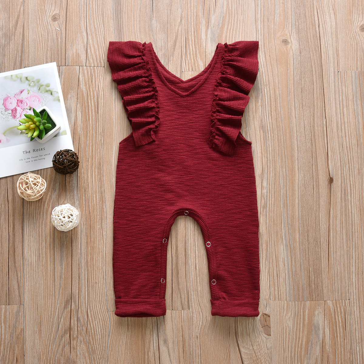 Ruffled Sleeve Onesie Image 4