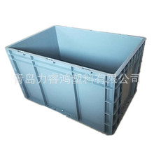 批发EU600*400*340北京灰色汽加厚车配件周转箱天津物流箱 EU物流