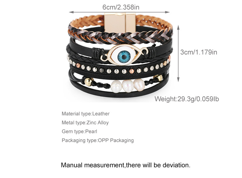 Mode Devil&#39;s Eye Pearl Armband display picture 1