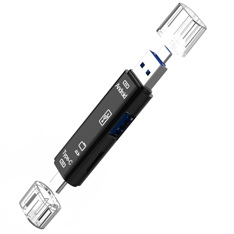 3.1Type-C five-in-one mobile phone reader dual-use card reader OTG three-in-one multi-function card TF TF