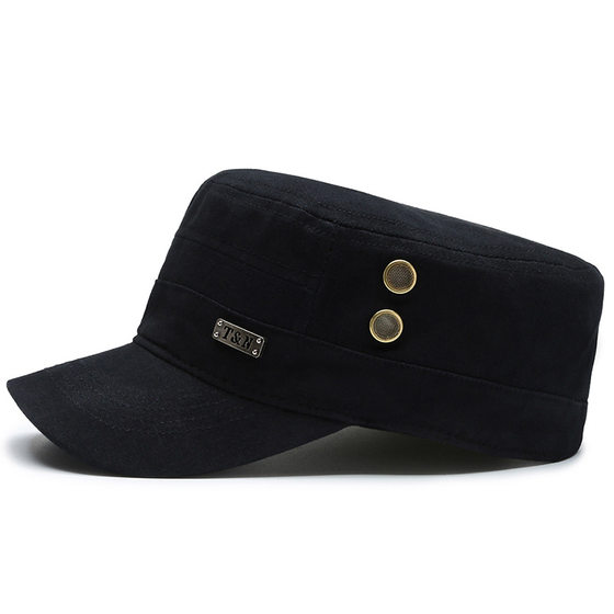 Hat men's spring and autumn Korean version trendy casual outdoor flat cap women's fashion sunscreen sunshade simple military cap peaked cap