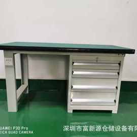 四抽落地柜工具桌价格 防静电工具桌生产厂家 钳工工具桌图片