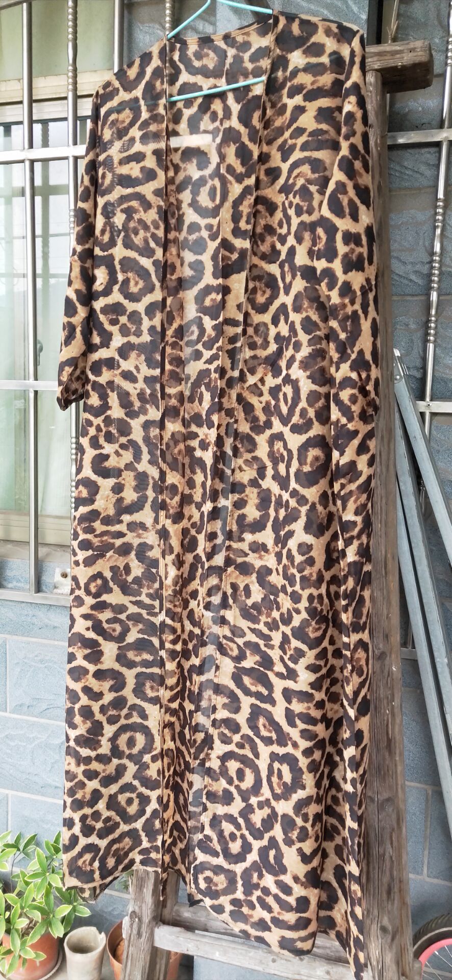 Chiffon Leopard Print Bikini Cover-Up
