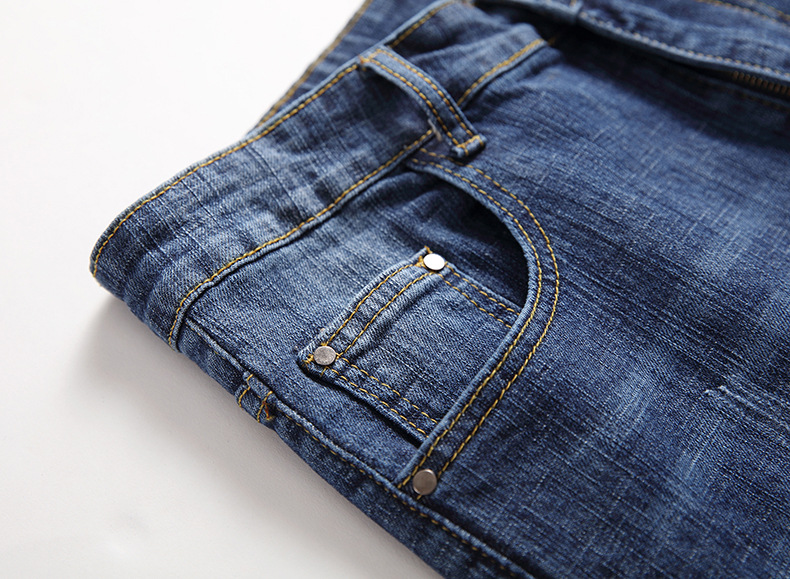 Jeans uomo taglio dritto effetto consumato moda casual_voghion.com