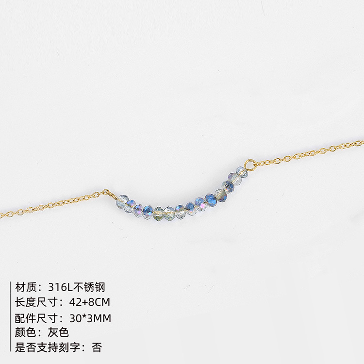 New Accessories Stacked Multi-layer Stainless Steel Necklace 316l Round Pendant Wholesale Nihaojewelry display picture 3