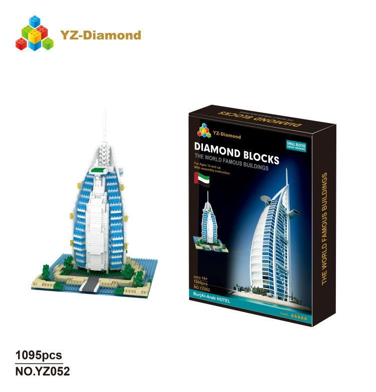 YZ микро частиц аккумуляционная игрушка конструктор серия 052-071 66519 Замок 076 Париж Дева Virgin