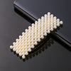 Hairgrip with bow from pearl, Korean style, simple and elegant design
