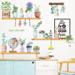 Flowers, plants, pastoral wallpaper, fresh potted plants, living room, bedroom wall, glass stickers, sticky wall stickers ZDB-2275
