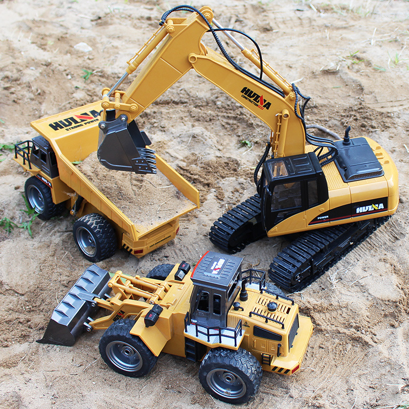 汇纳遥控挖掘机超大合金工程车2.4G儿童遥控挖土机模型钩勾机玩具|ru