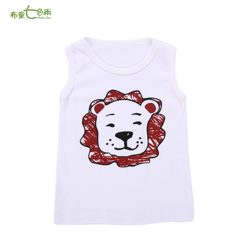 中小童韩版工字男童休闲运动螺纹女童薄款纯棉儿童背心夏一件代发|ms