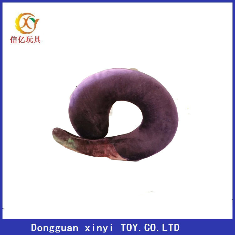 Creative new vegetable Image plush eggplant U-shaped pillow office nap rest pillow car headrest customized Creative new vegetable Image plush eggplant U-shaped pillow office nap rest pillow car headrest customized