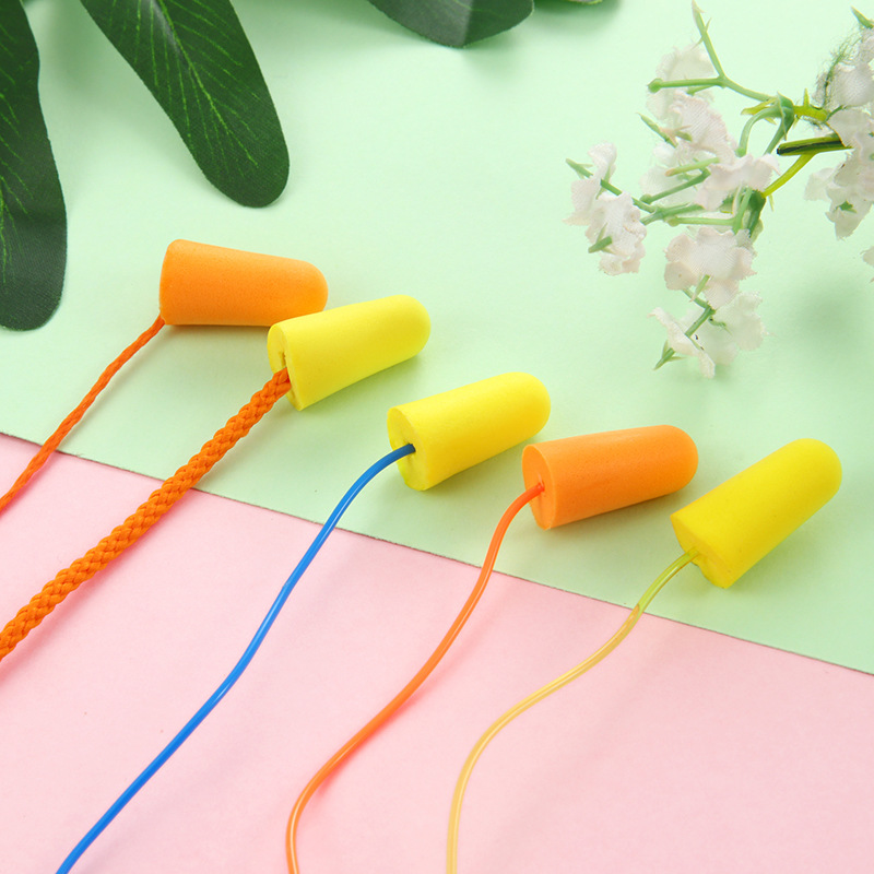 防噪音耳塞 慢回弹盒装带绳隔音耳塞 有线子弹头睡眠耳塞厂家批发