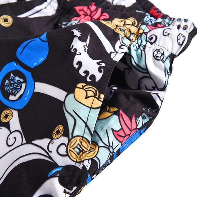 Summer creative music Panda printing large size leisure new shorts  