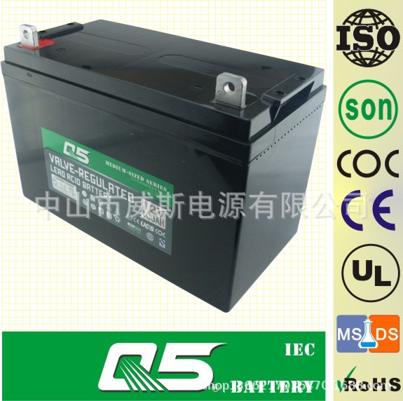 12V100/90/105/110AH 深循环后备供电系统AGM UPS CPS铅酸蓄电池