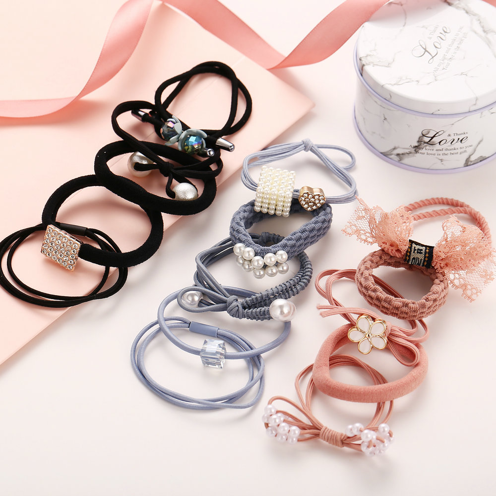 Hair Accessory Hair Ponytail Rubber Band Sweet Head Rope Hair Ring 15 Piece Suit display picture 7