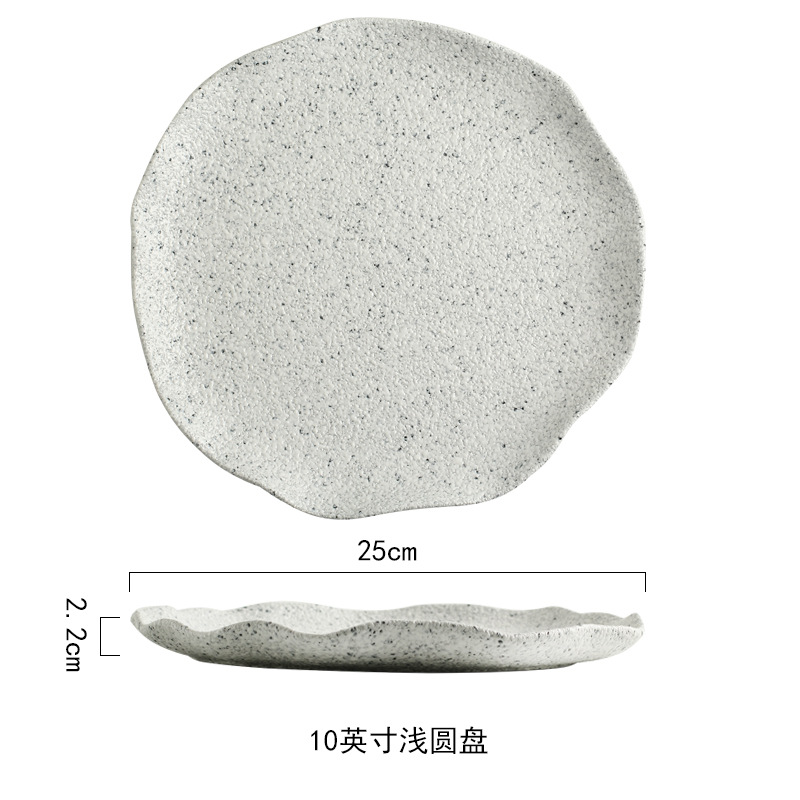 Nórdico granito patrón vajilla creativa volantes placa de cerámica Hotel cena placa familia placa tazón plato traje
