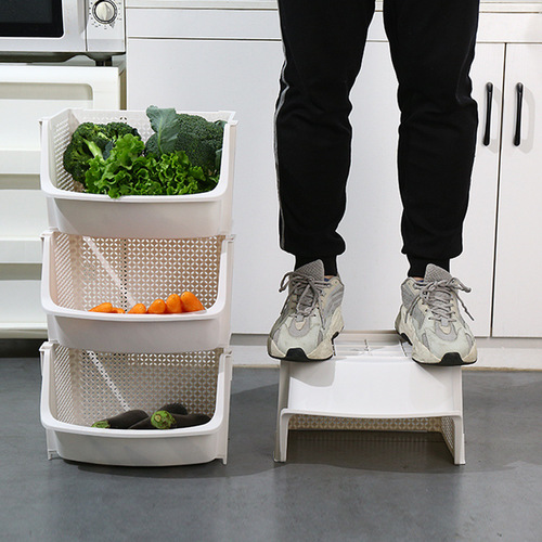 Kitchen rack vegetable floor-standing multi-layer vegetable basket vegetable rack supplies household toy snack storage rack