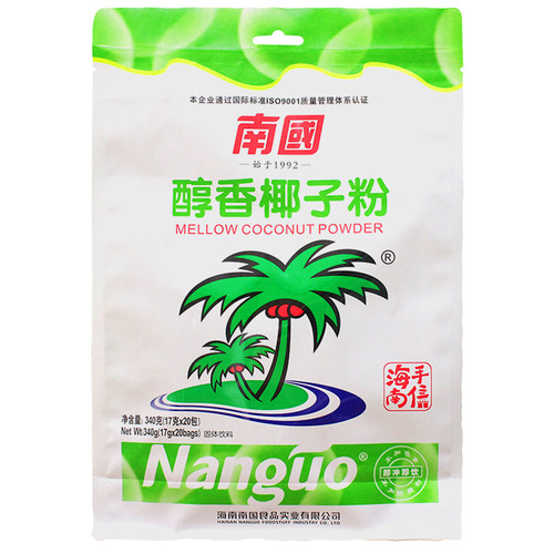 Hainan Specialty, Nan Guo Food, Aromatic Coconut Powder 340g, Coconut Juice & Milk Meal Replacement Leisure Beverage, Coconut Cream