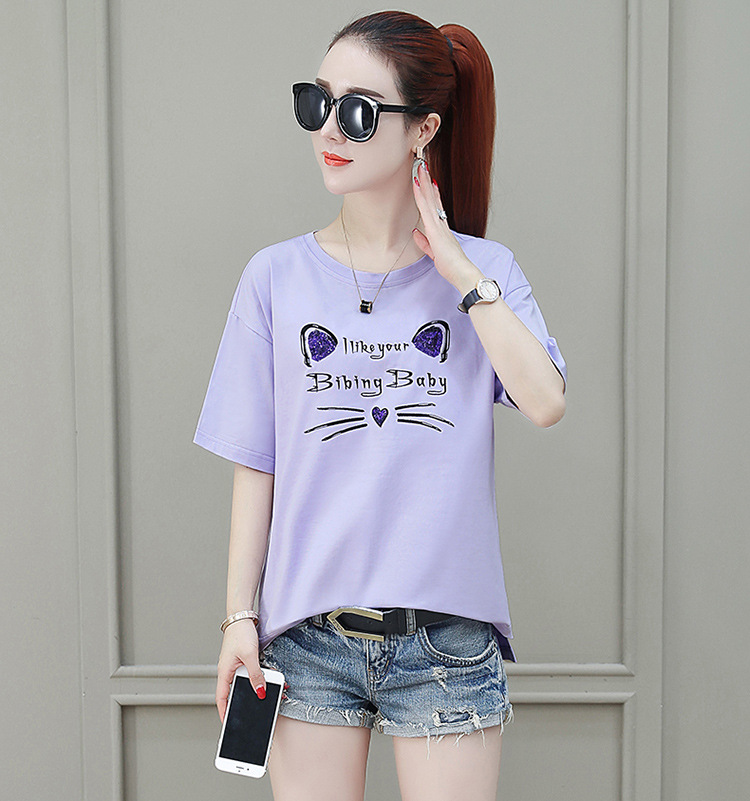 T-shirt femme en Mélange de coton - Ref 3315657 Image 25