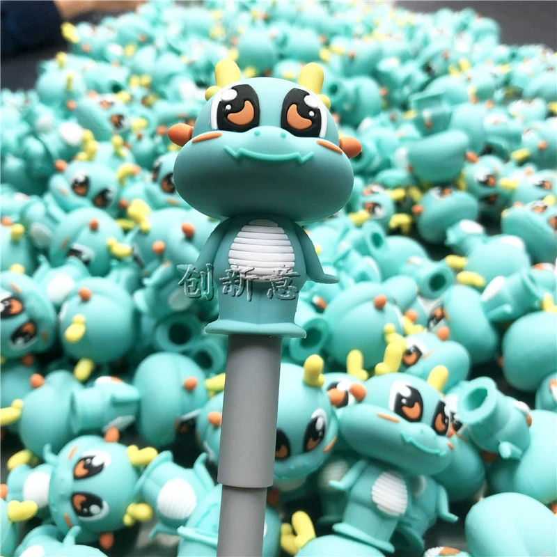 Creative cartoon three dimensional silicone accessory PVC, rollerball pen, accessories, custom-made