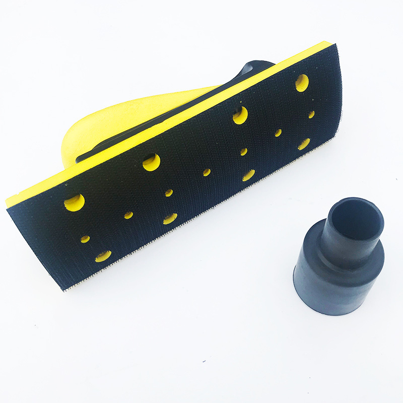 汽车打磨神器弧形干磨板抛光车漆研磨盘自粘植绒长方形198mm70mm