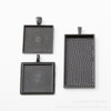 DIY jewelry accessories wholesale retro alloy swimming black square sole zakka manufacturer direct sales 5155