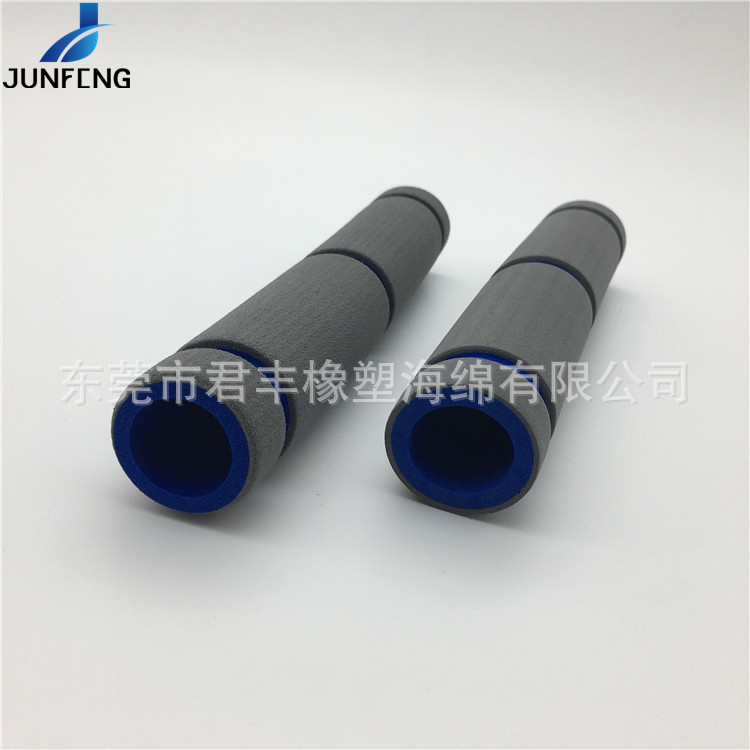 君丰供应NBR发泡沟槽磨面橡塑海绵管 跳绳手柄护套防滑吸汗