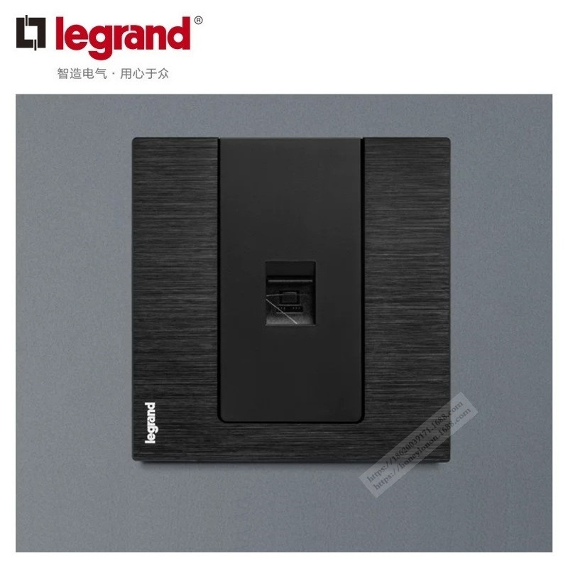 Legrand罗格朗 逸远系列 一位电脑插（超5类）拉丝黑K9/C01-J2