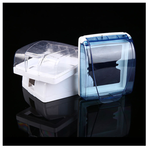 Self-produced and sold type 86 wall switch splash-proof box plastic socket panel waterproof box transparent switch cover