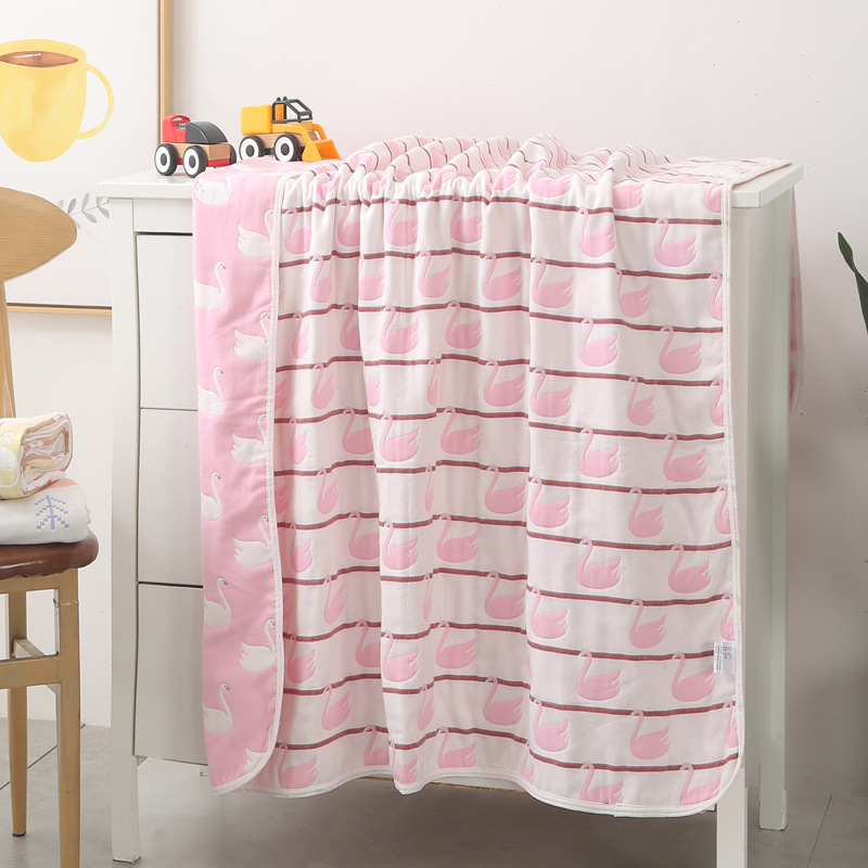  kids-全棉兒童卡通六層紗布蓋被夏被空調被120*150cm