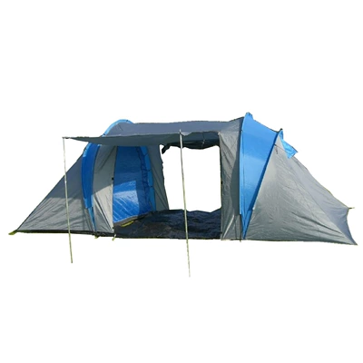 [Customized] Double-Layer Multi-Person Family Tent Camping with Two Bedrooms and One Living Room Door Pole Iron Pipe Tent Water Pressure