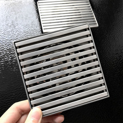 304 stainless steel thickened long floor drain engineering large capacity extended floor drain bathroom rectangular anti-odor floor drain